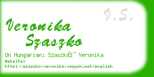 veronika szaszko business card